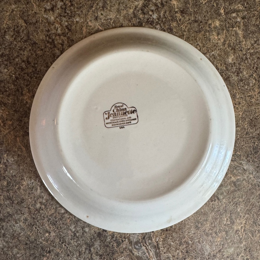 Royal China by Jeannette Apple Pie Recipe Ceramic Pie Plate Vintage 11 Inch USA - Picture 2 of 5